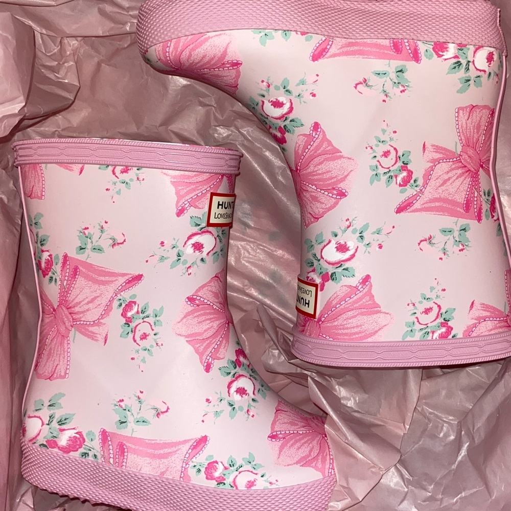 Hunter LoveShackFancy Classic Rain Boots Toddler / Kid Rose Beaux
